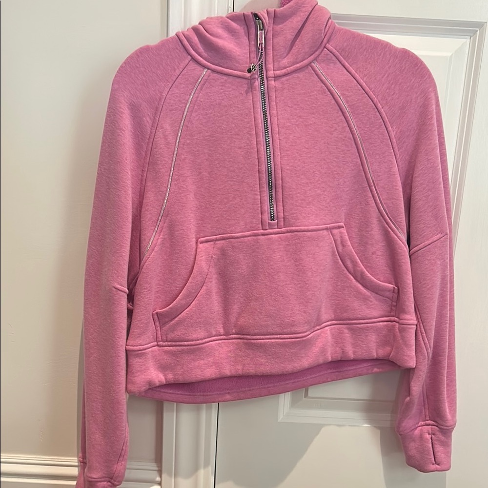 Lululemon Pink Raglan Crop Sweatshirt